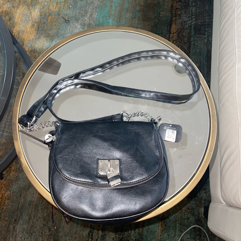 Small Black Padlock Crossbody Purse